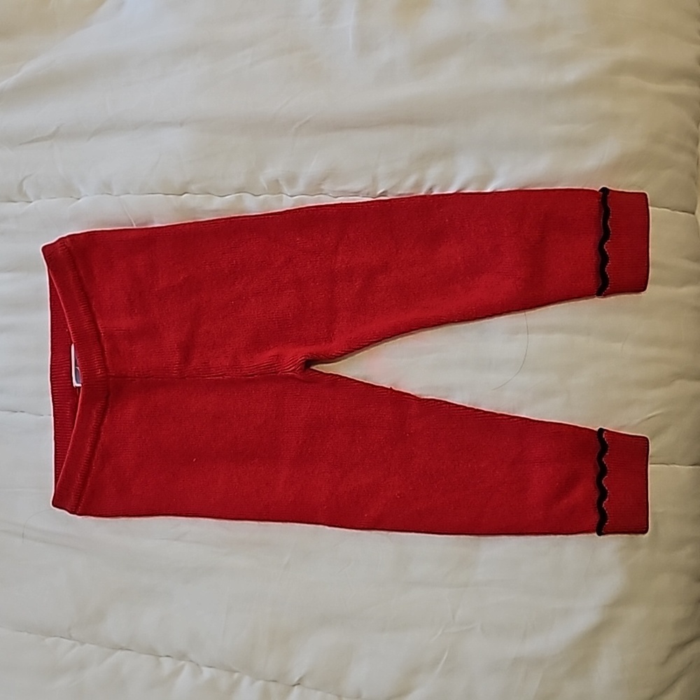 Jacadi knit pants in the holiday red size 18M